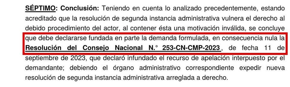 Marco Zegarra Alarcón: nula la Resolución del Consejo Nacional N° 253-CN-CMP-2023 que El Búho llamó definitiva